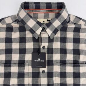 NWT The Normal Brand Jackson Button Up Shirt Mens Size M Shadow Check Flannel